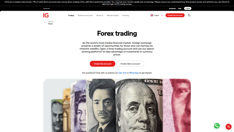 IG webpage
